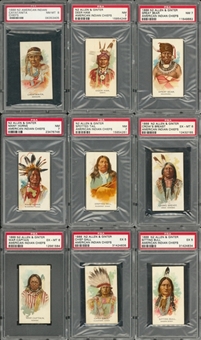 1888 N2 Allen & Ginter "American Indian Chiefs" PSA-Graded Collection (9 Different)